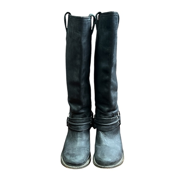 Frye Carmen Harness Boots in Black - Picture 3 of 12